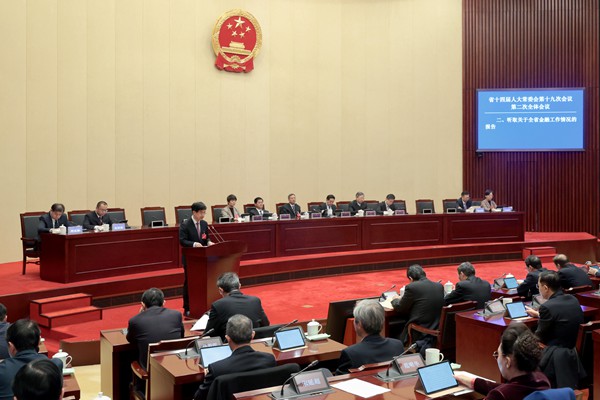 省十四届人大常委会第十九次会议举行第二次全体会议